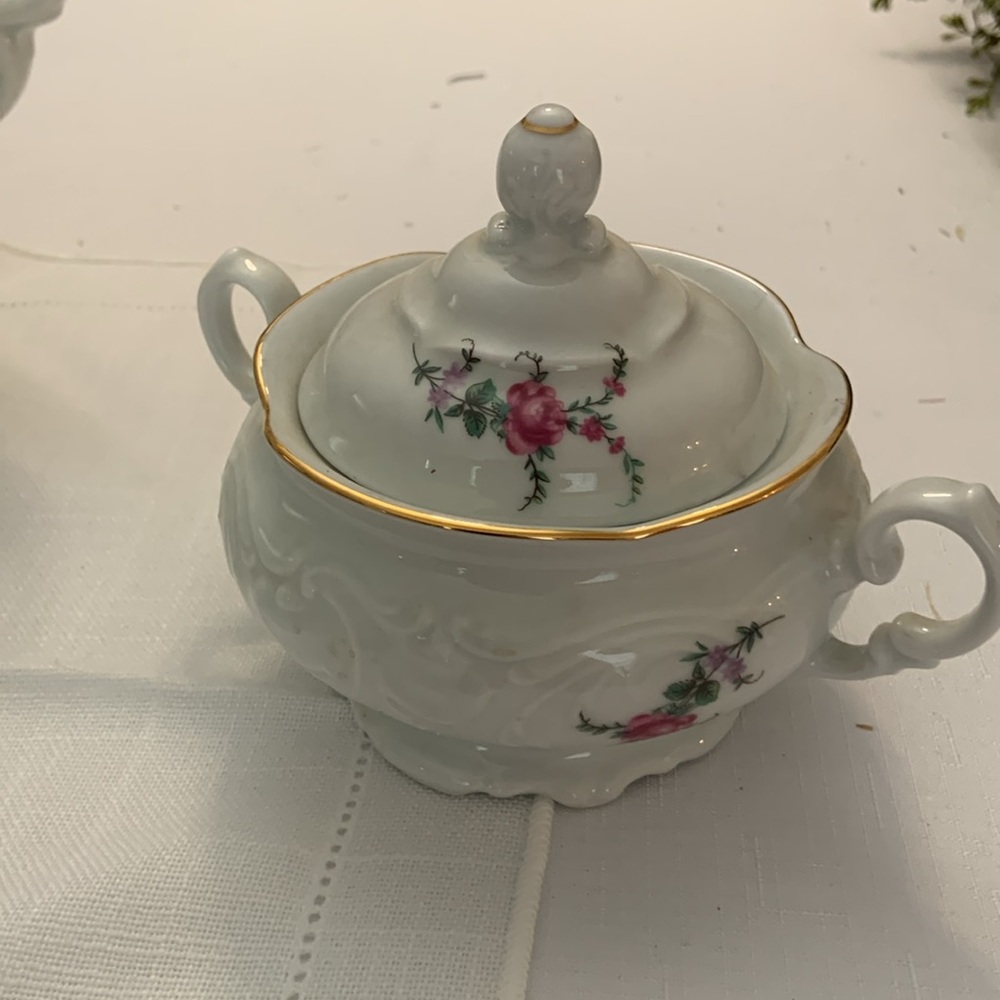 Vintage Royal Kent Poland Bavarian Rose tea/coffee Pot set. - Picture 5 of 13